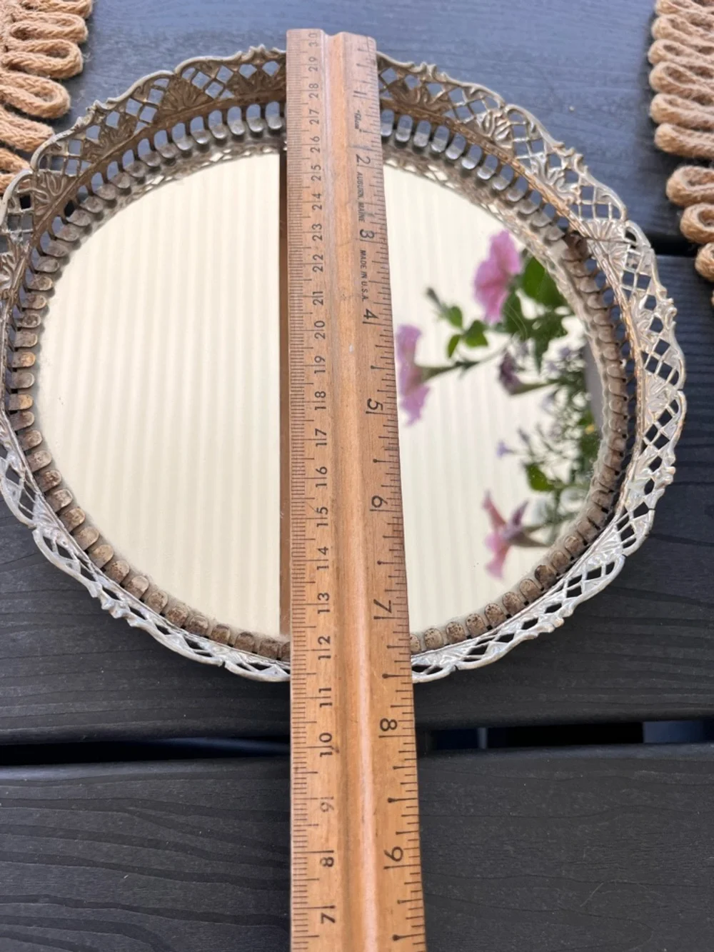 A trio, a vintage dresser, mirrors, absolutely beautiful